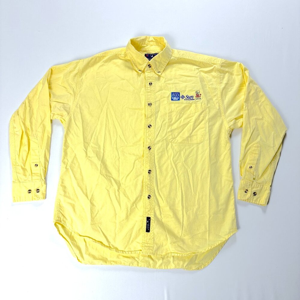 Vintage Java Sun Microsystems Button Down Shirt Y… - image 1